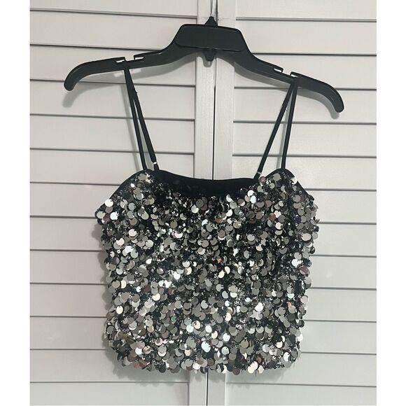 Endless Rose Stretched Sequin Top Size S NWOT - Picture 4 of 7